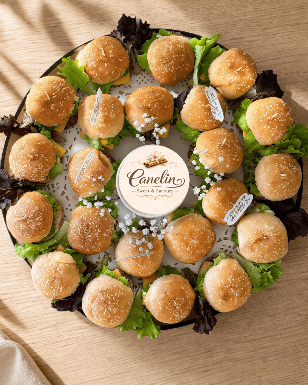 Mini Cheese Burger by Canelin Sweet & Savoury
